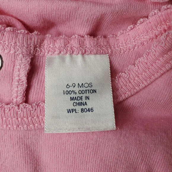 baby greendog pink butterfly baby girl's dress size 6-9 months 100% cotton - Picture 3 of 11